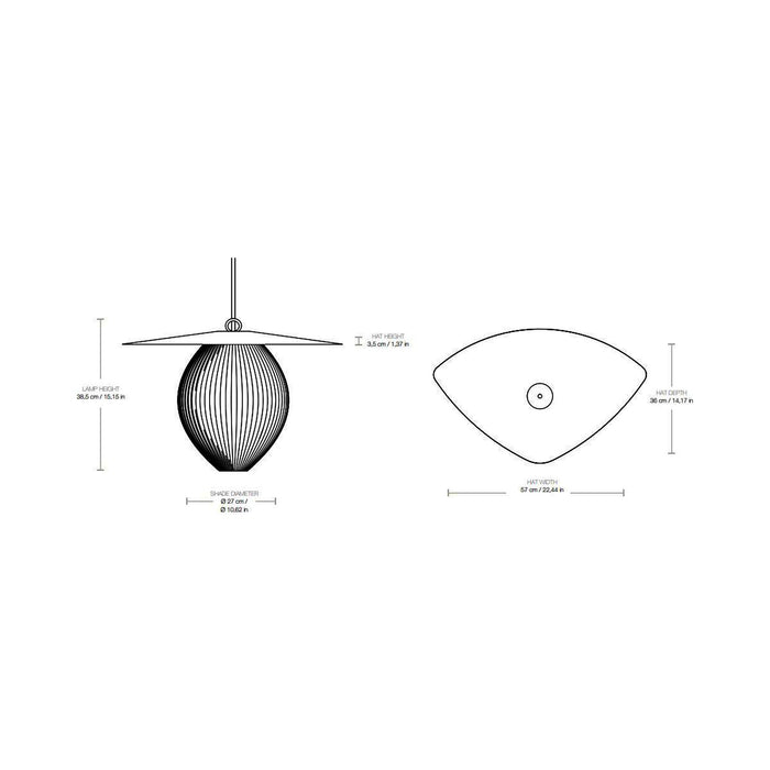 Satellite Pendant Light - line drawing.