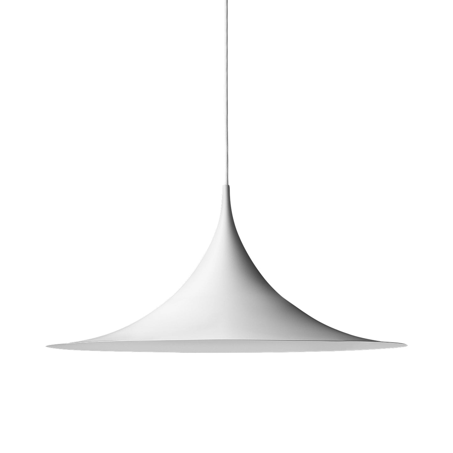 Semi Pendant Light in White Semi Matt (Large).
