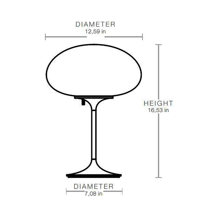 Stemlite Table Lamp - line drawing.