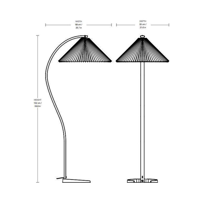 Timberline Floor Lamp - line drawing.