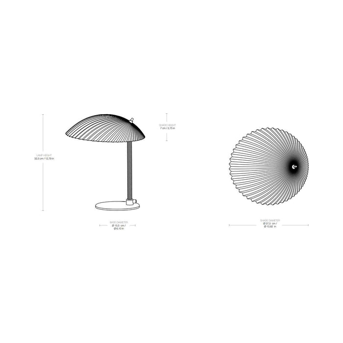 Tynell Table Lamp - line drawing.