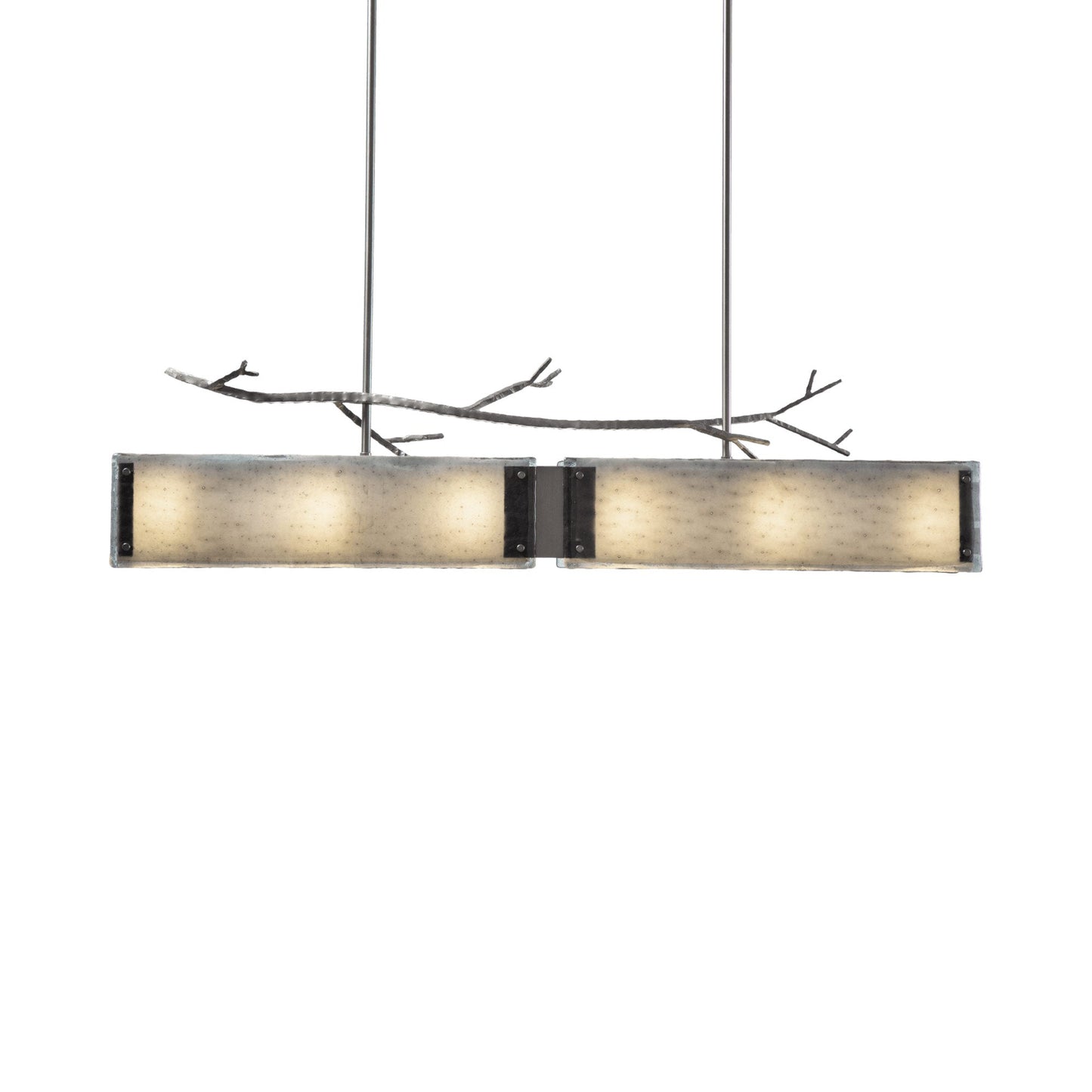 Ironwood Linear LED Chandelier in Gunmetal/Smoke Granite (44.3-Inch).