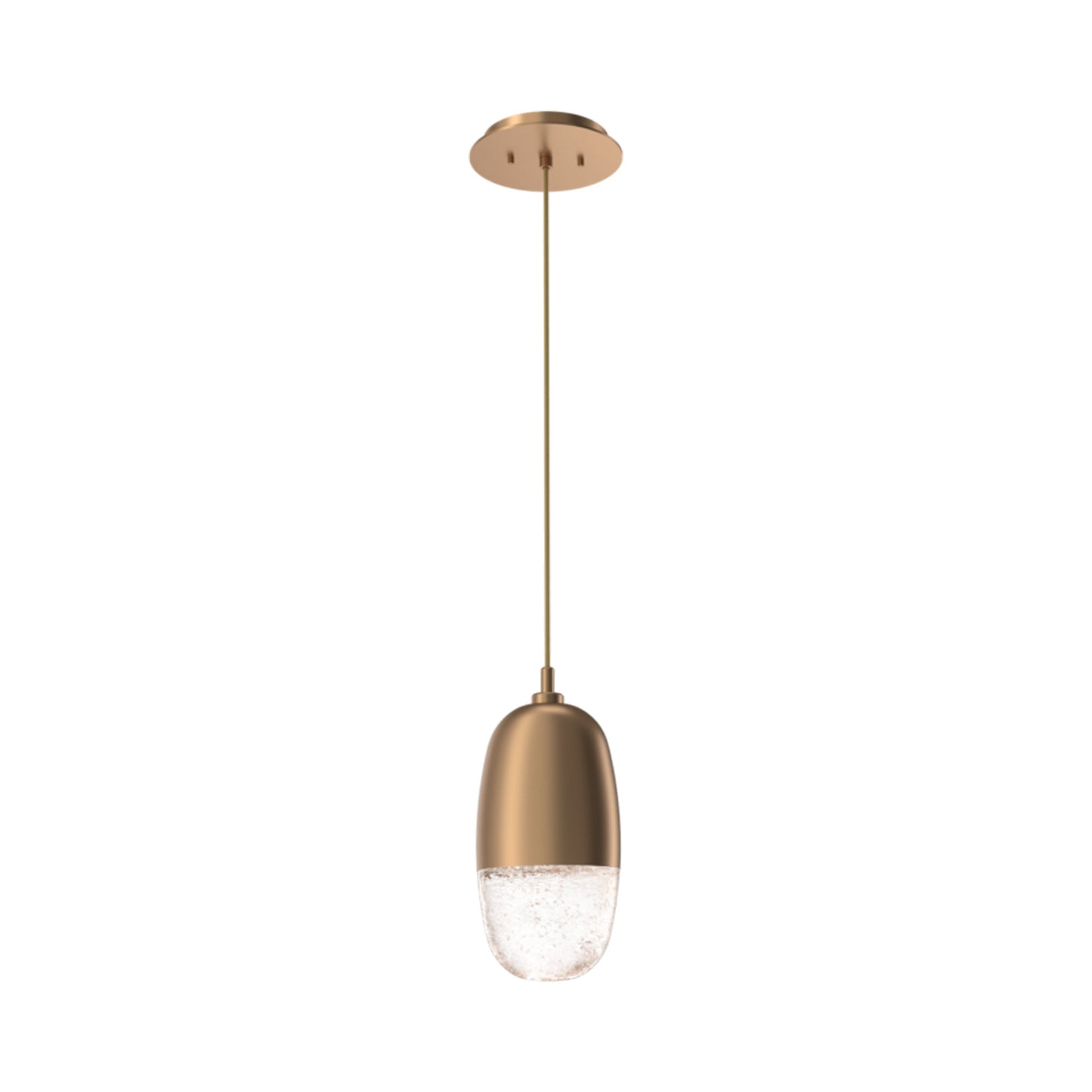 Pebble LED Pendant Light in Novel Brass.