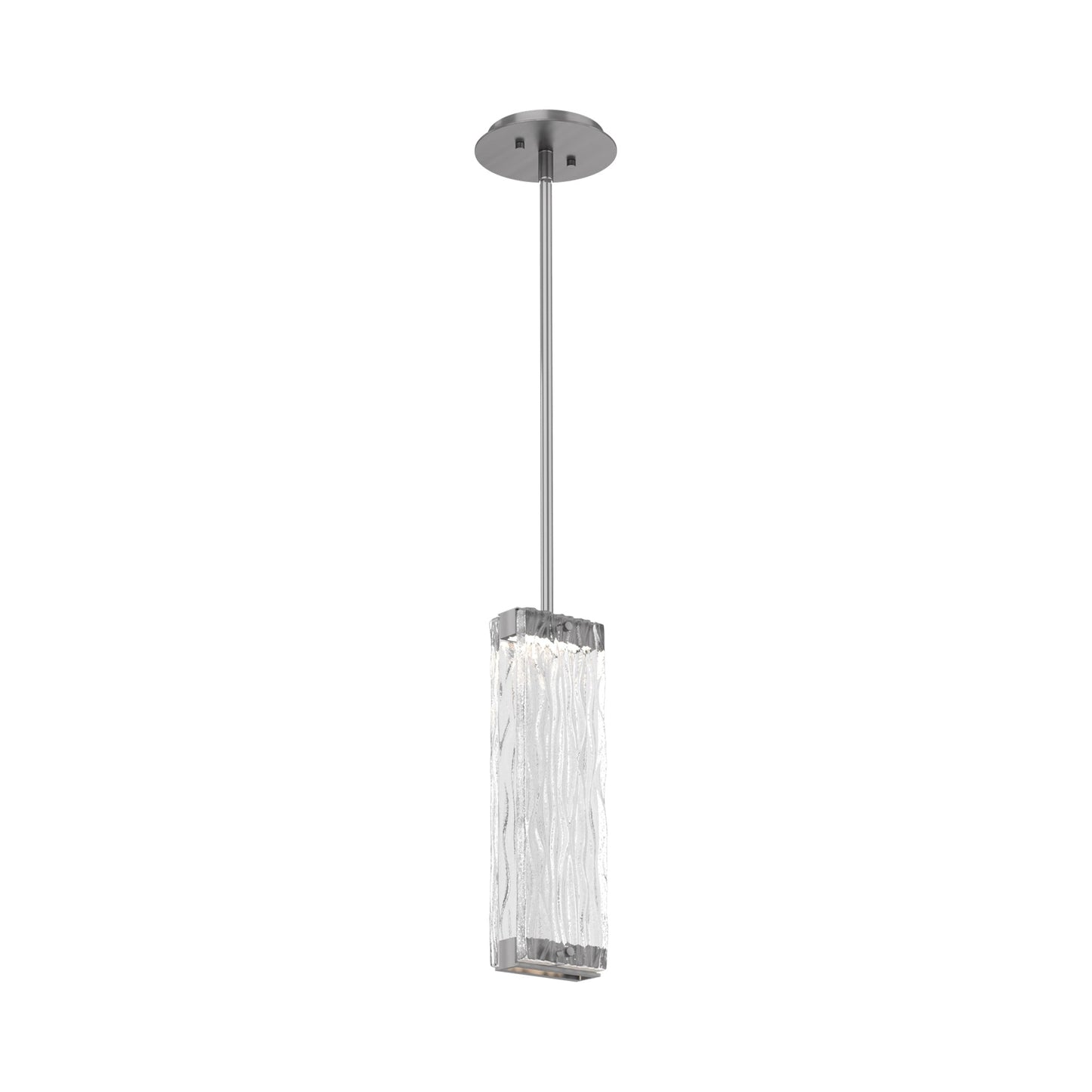 Tabulo LED Pendant Light in Satin Nickel/Tabulo Tidal.