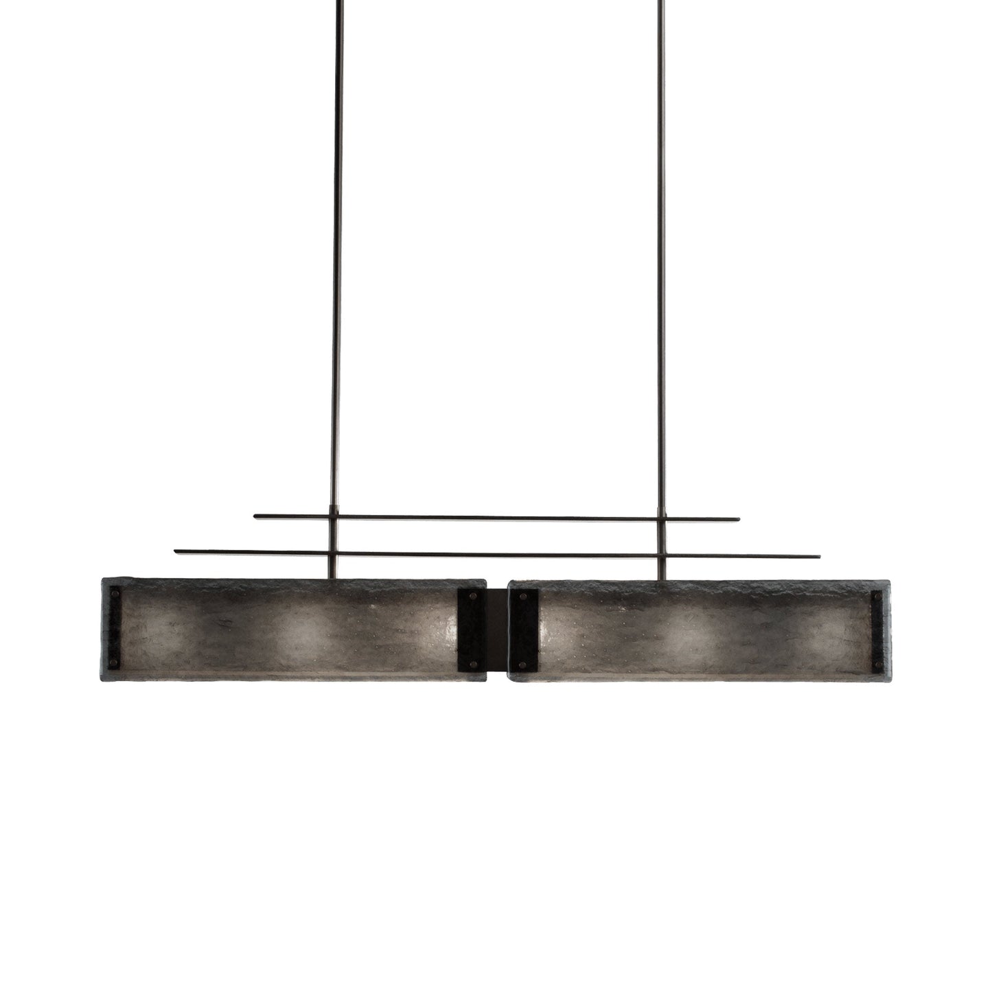 Urban Loft Parallel Linear LED Chandelier in Gunmetal/Smoke Granite (44.3-Inch).