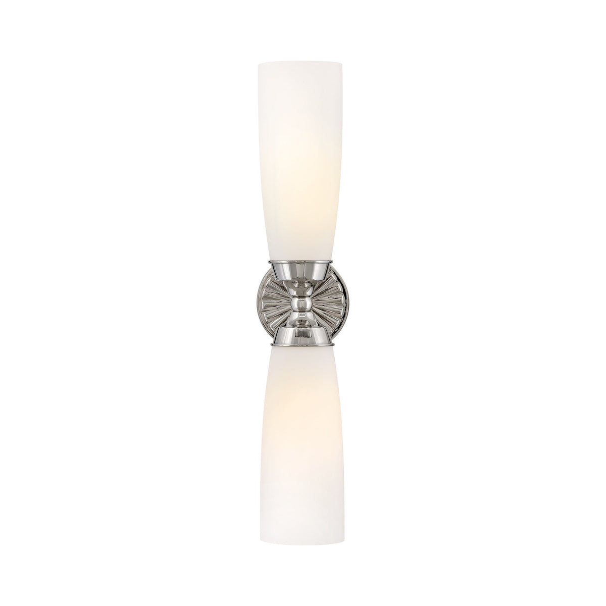 Alexis Bath Wall Light in Polished Nickel.