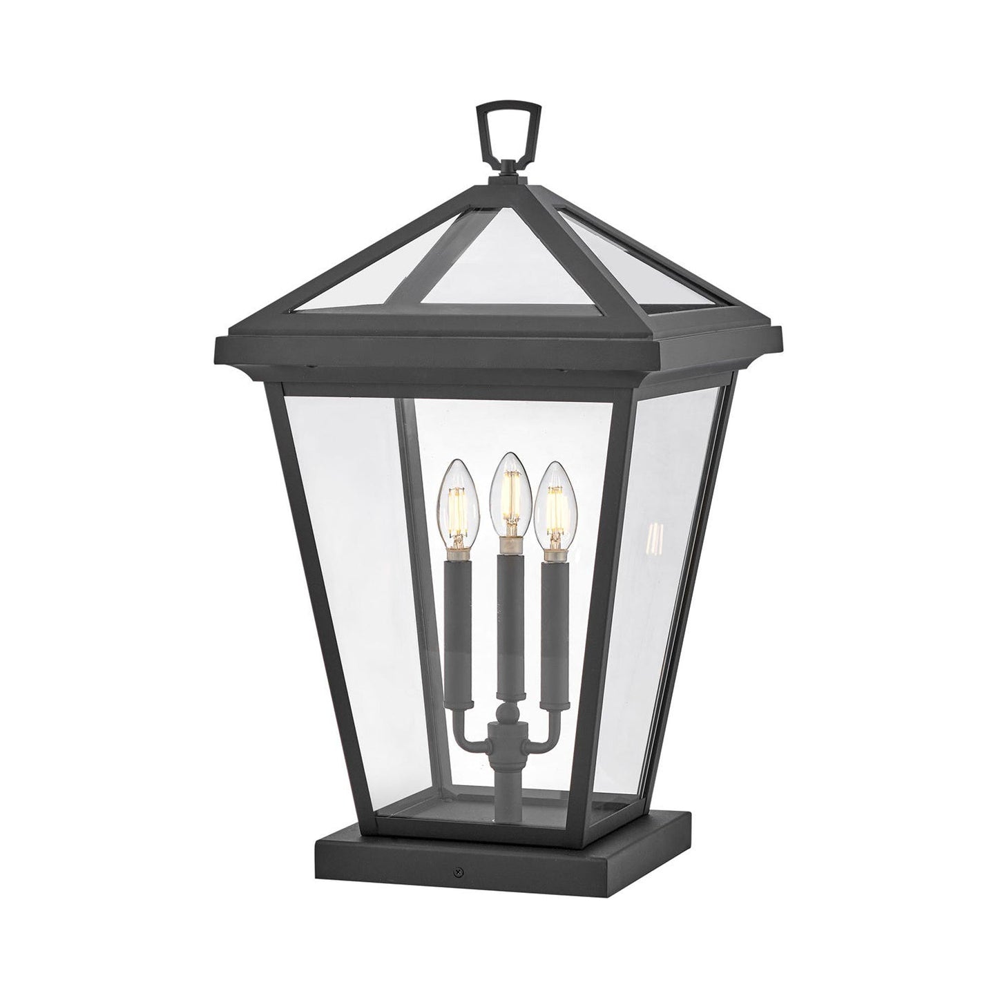 Alford Place Outdoor Pier Mount Lantern in Museum Black.