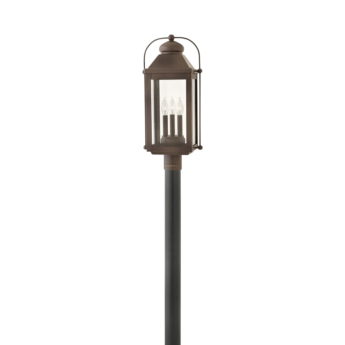 Anchorage Outdoor Post Light in Light Oiled Bronze.