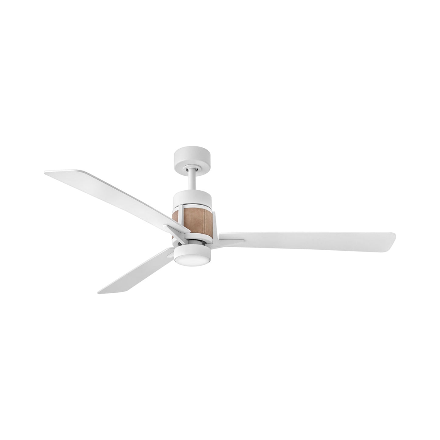 Atticus LED Ceiling Fan in Matte White (56-Inch).