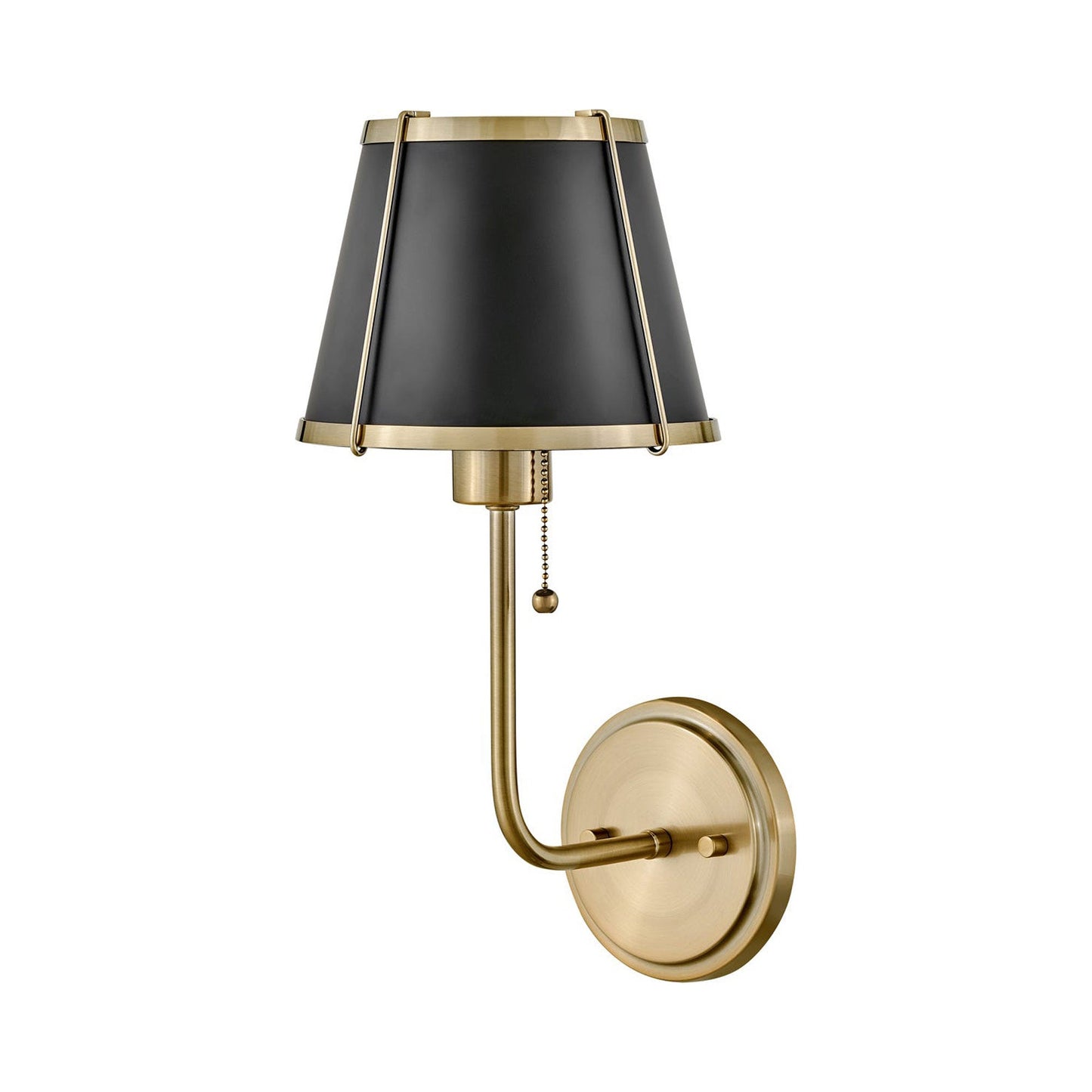 Clarke Wall Light in Warm Brass.