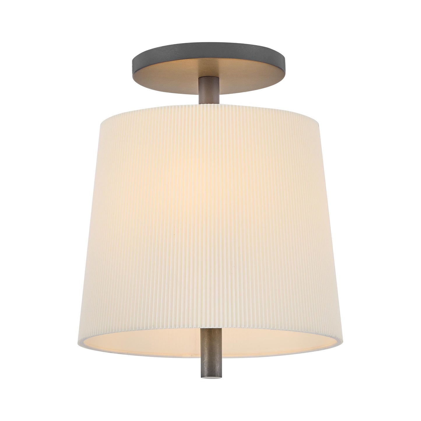 Clive Semi Flush Mount Ceiling Light in Slate Bronze.