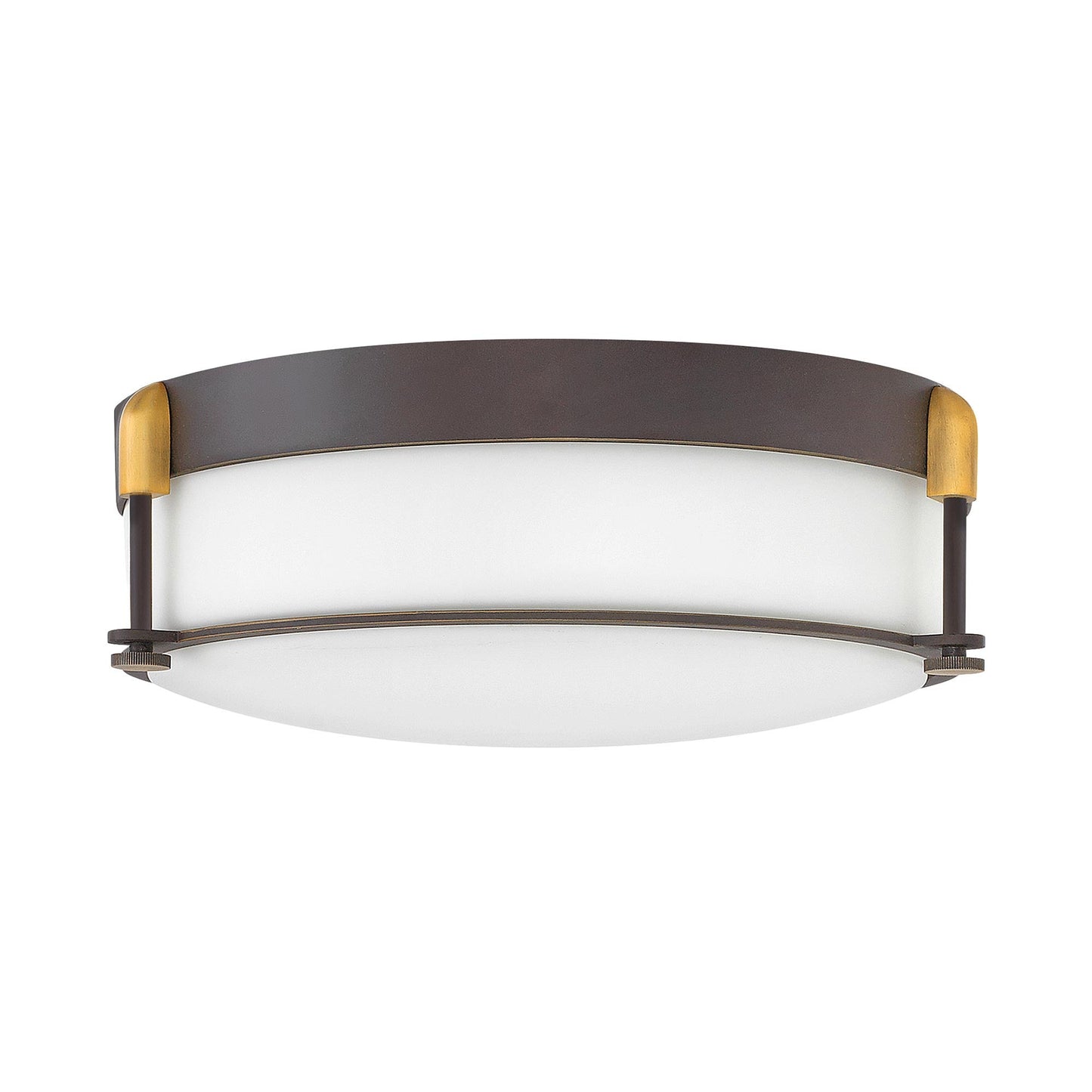 Colbin Flush Mount Ceiling Light in Oil Rubbed Bronze/Heritage Brass (16.5-Inch).