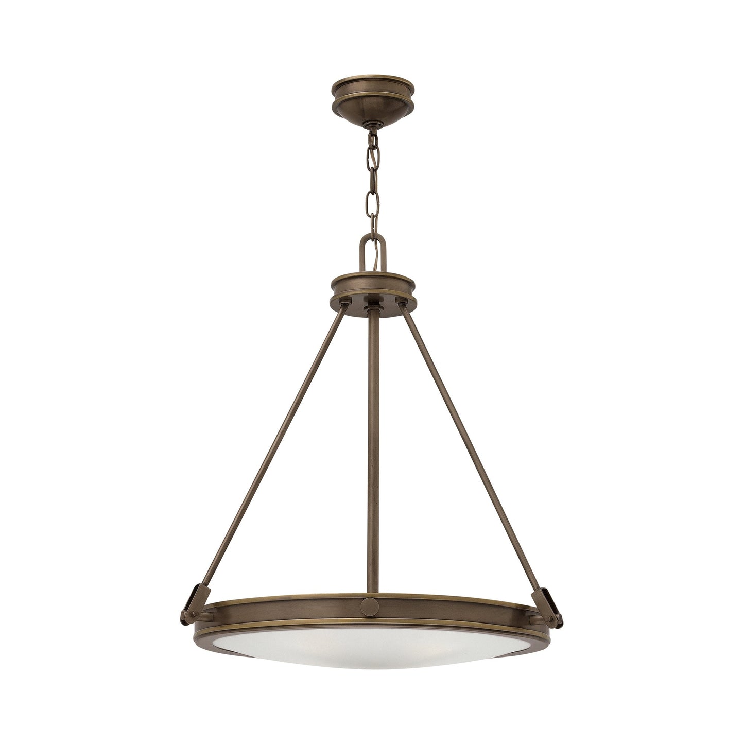Collier Pendant Light in Light Oiled Bronze.