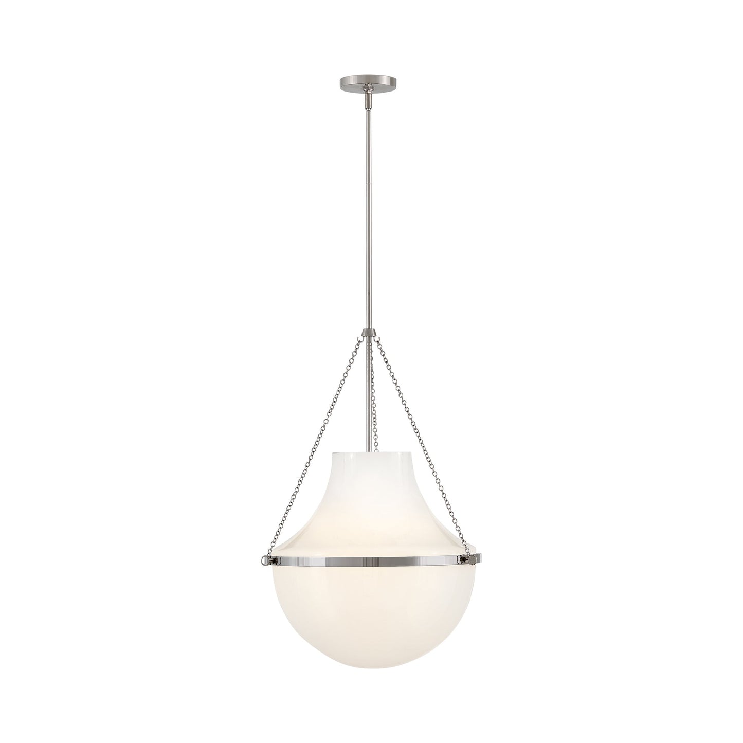 Collins Pendant Light in Polished Nickel (Large).