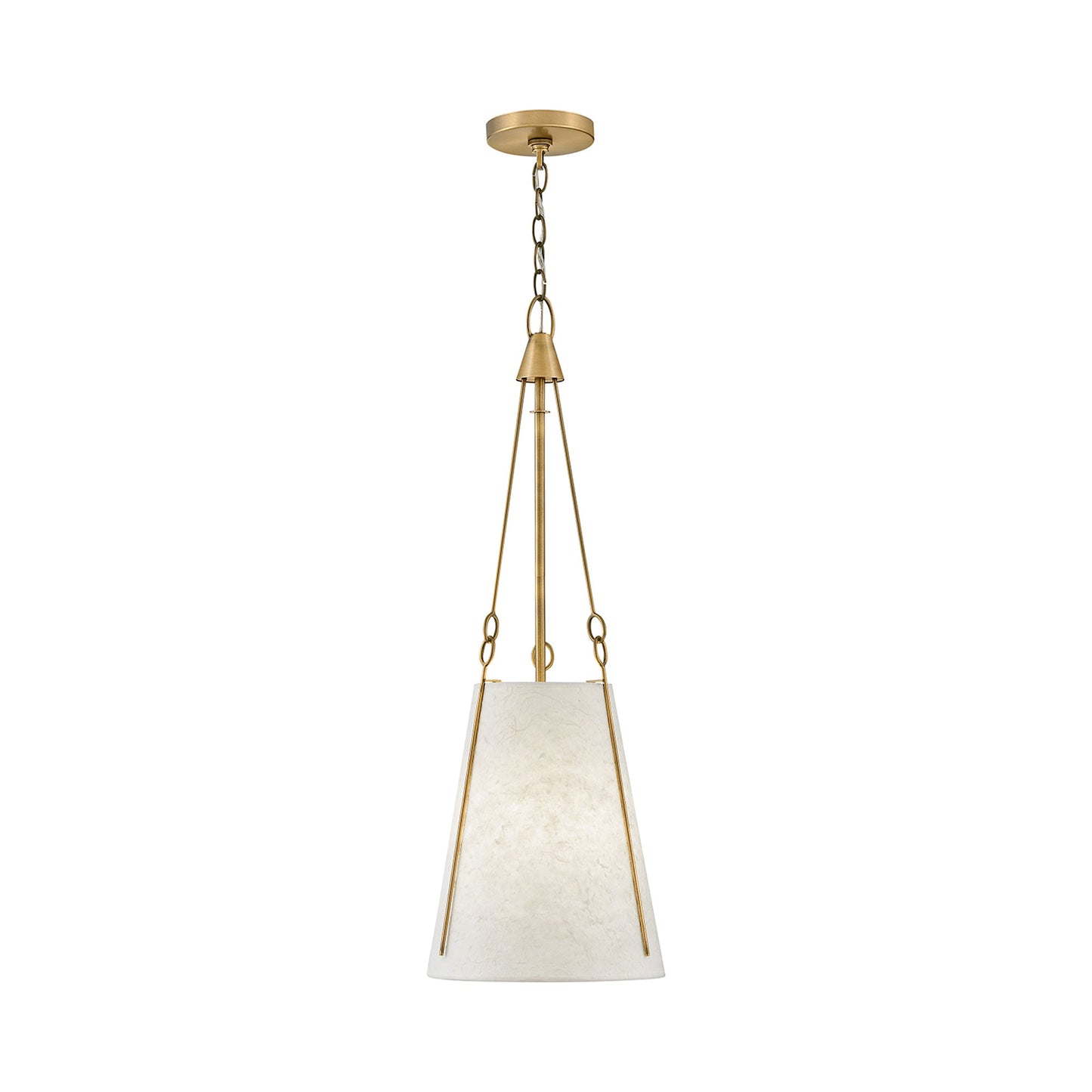 Danvers Pendant Light in Lacquered Dark Brass.