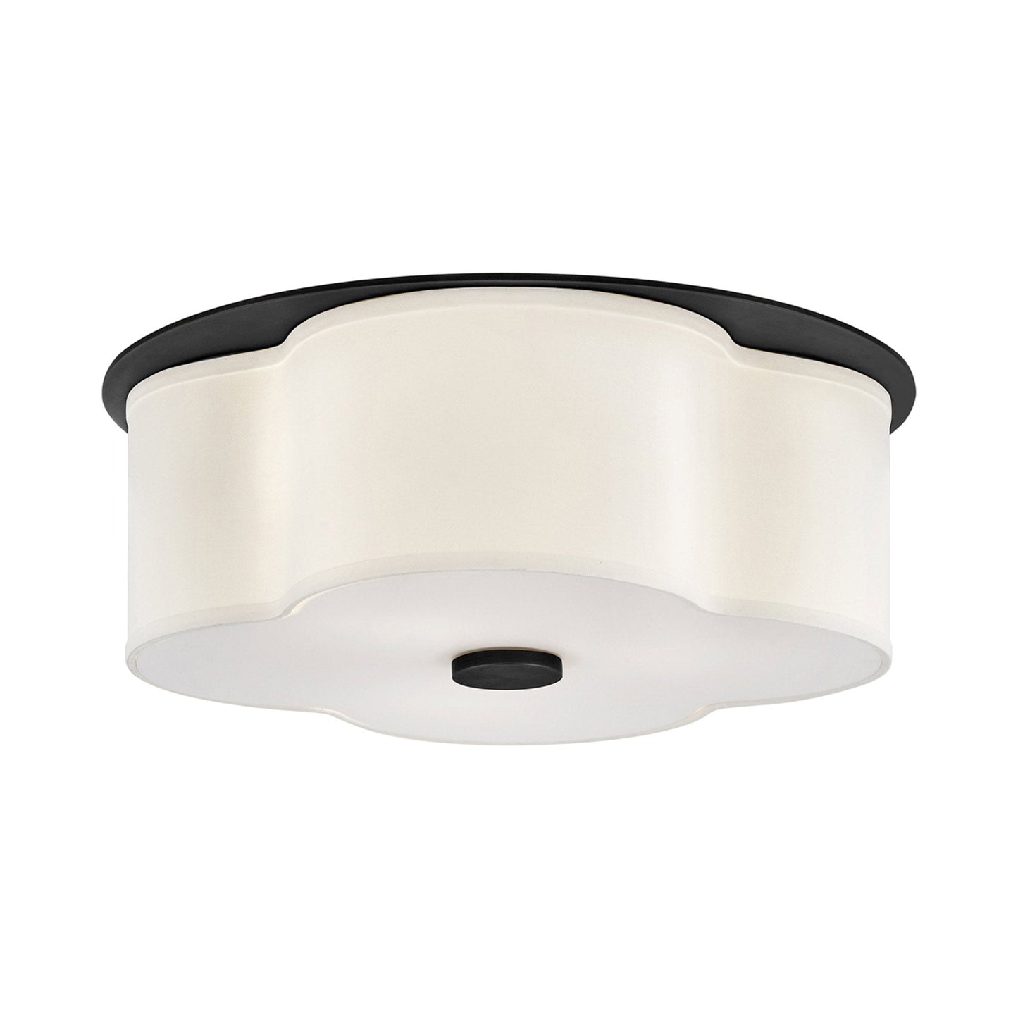 Delaney Flush Mount Ceiling Light in Black (3-Light).