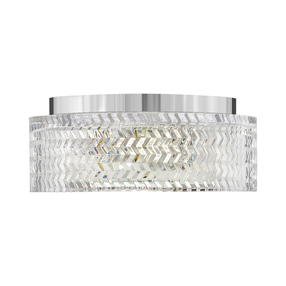 Elle Flush Mount Ceiling Light in Chrome.