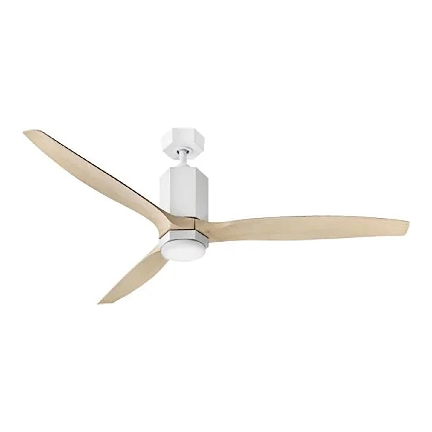 Facet LED Ceiling Fan in Matte White (60-Inch).
