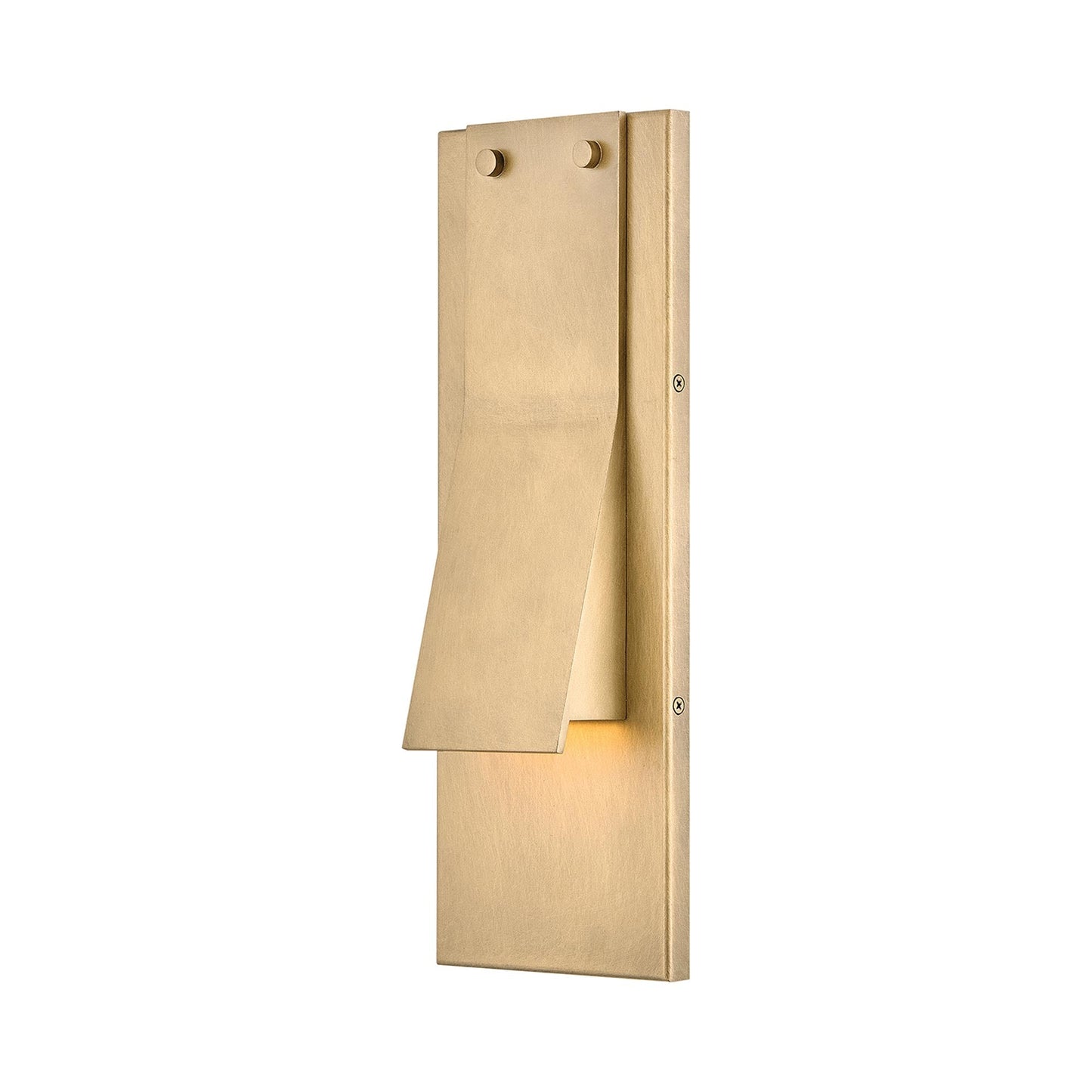 Fold Outdoor LED Wall Light in Heritage Brass (16-Inch).