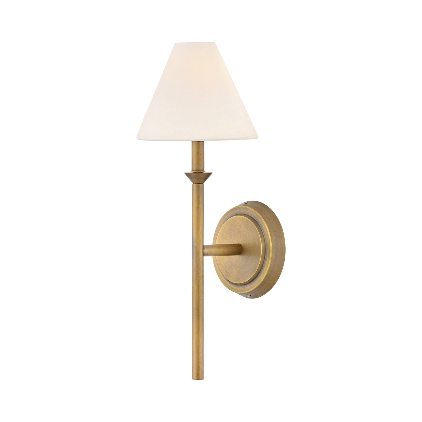 Greta Bath Wall Light in Heritage Brass.