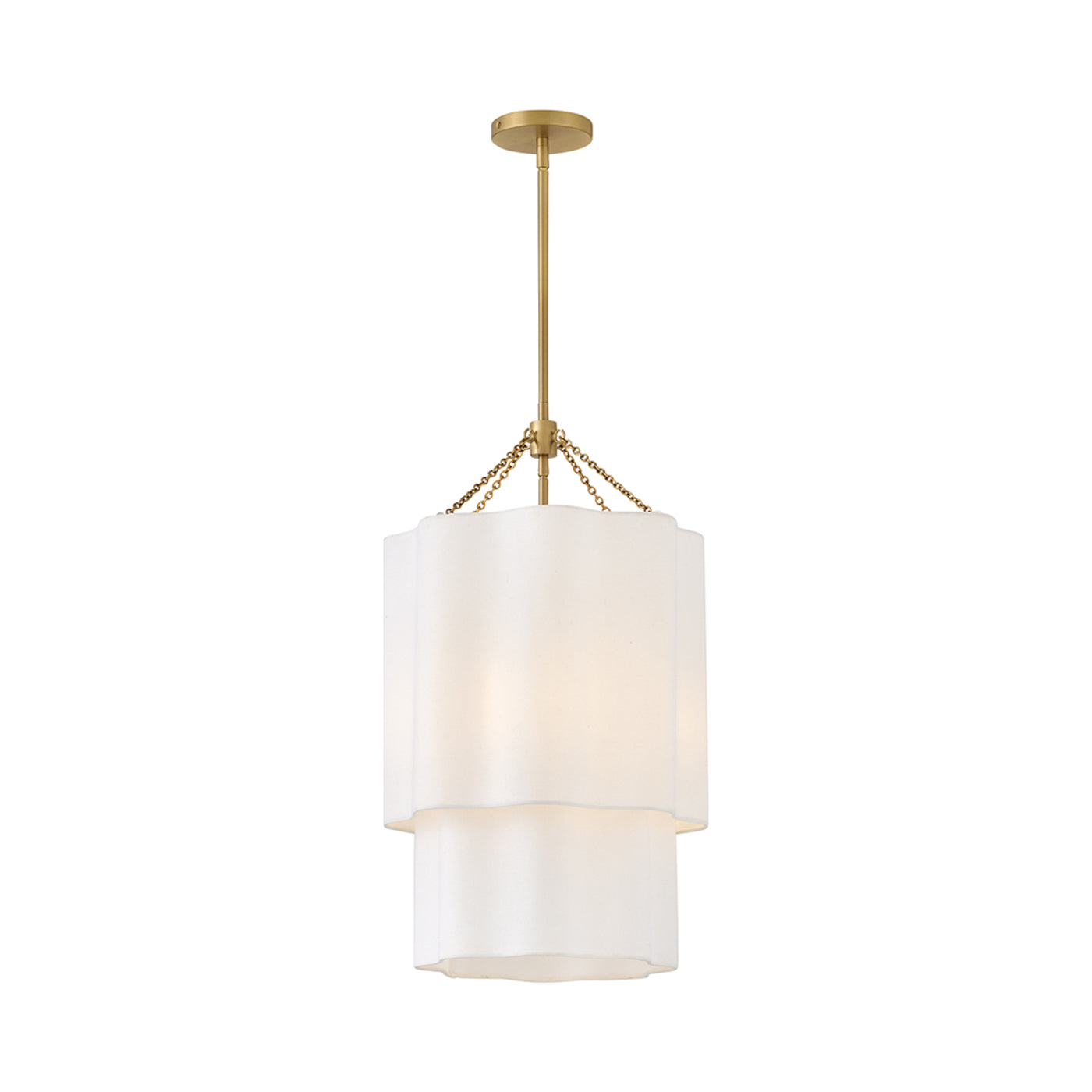 Gwen Pendant Light in Lacquered Brass.