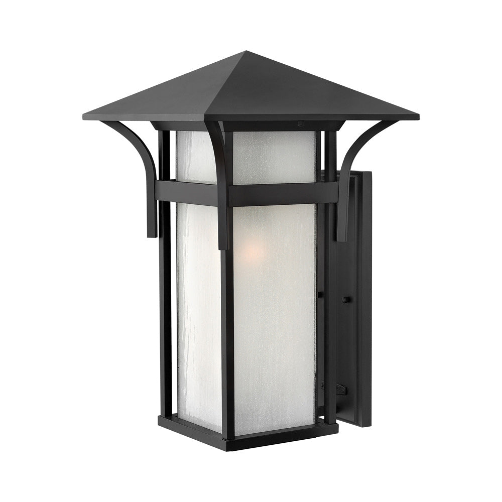 Harbor Outdoor Wall Light in Satin Black (20.5-Inch).