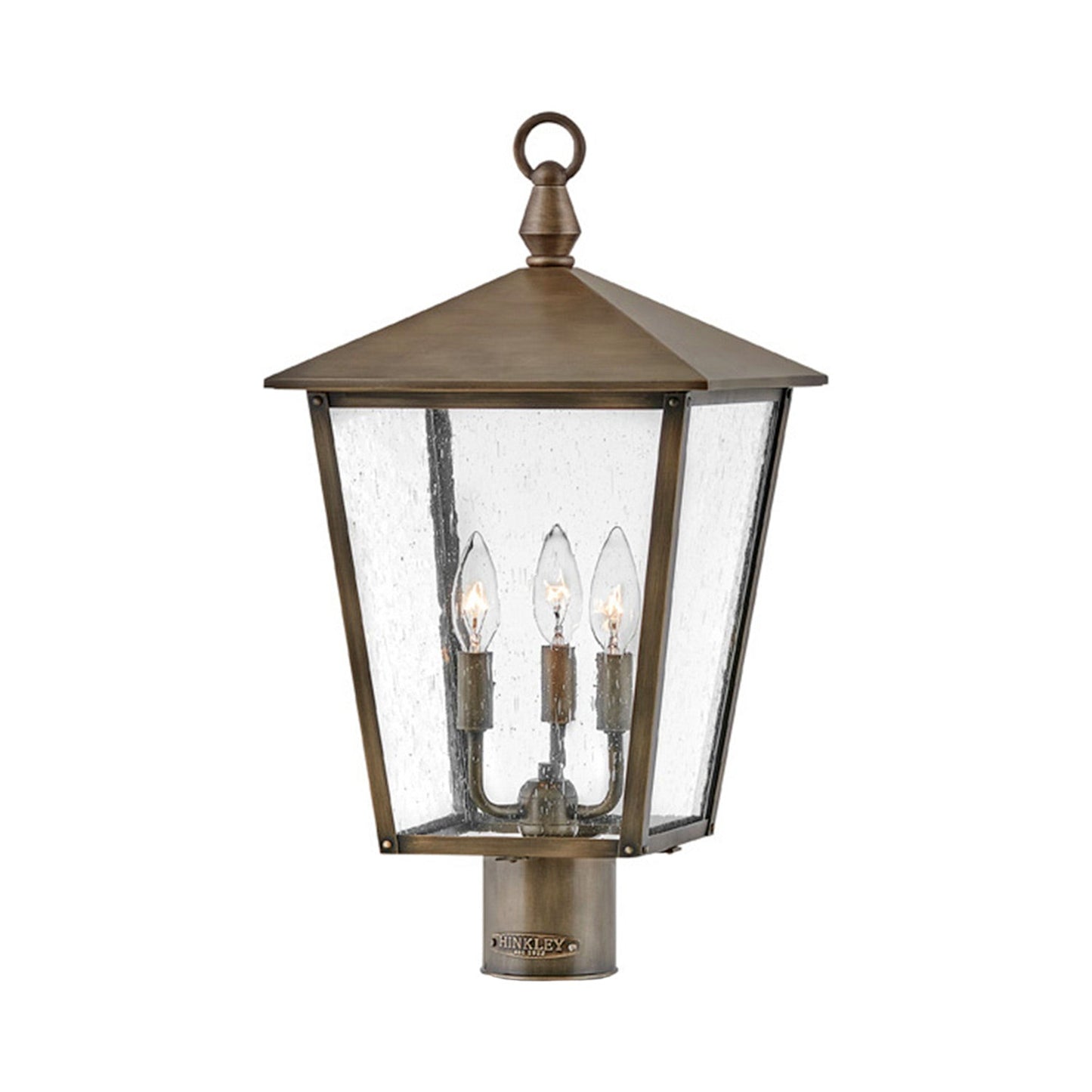 Huntersfield Outdoor Post Light in Burnished Bronze.