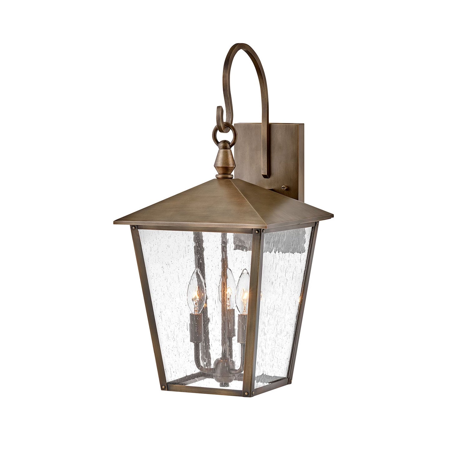 Huntersfield Outdoor Wall Light in Burnished Bronze (23-Inch).