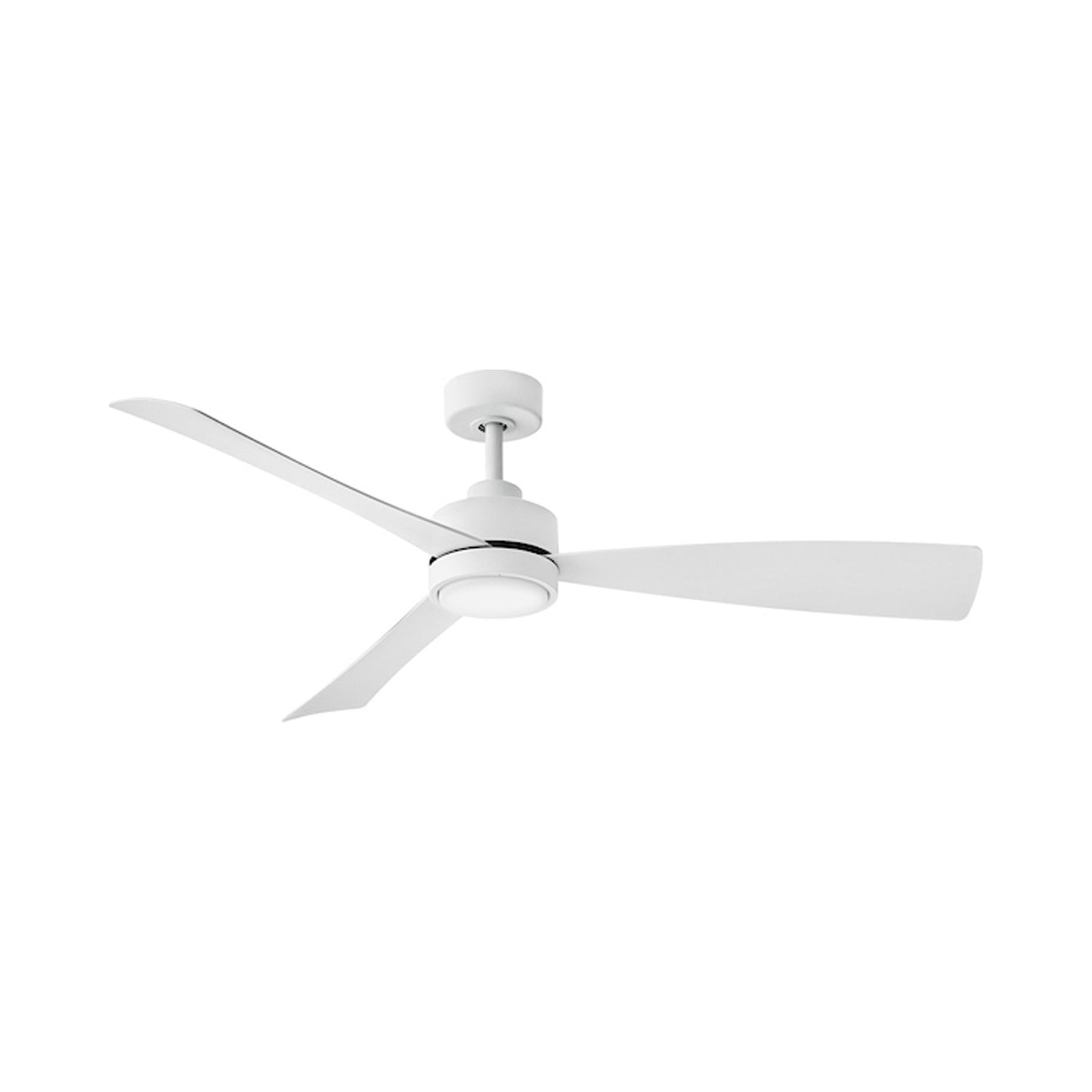 Iver LED Smart Ceiling Fan in Matte White.