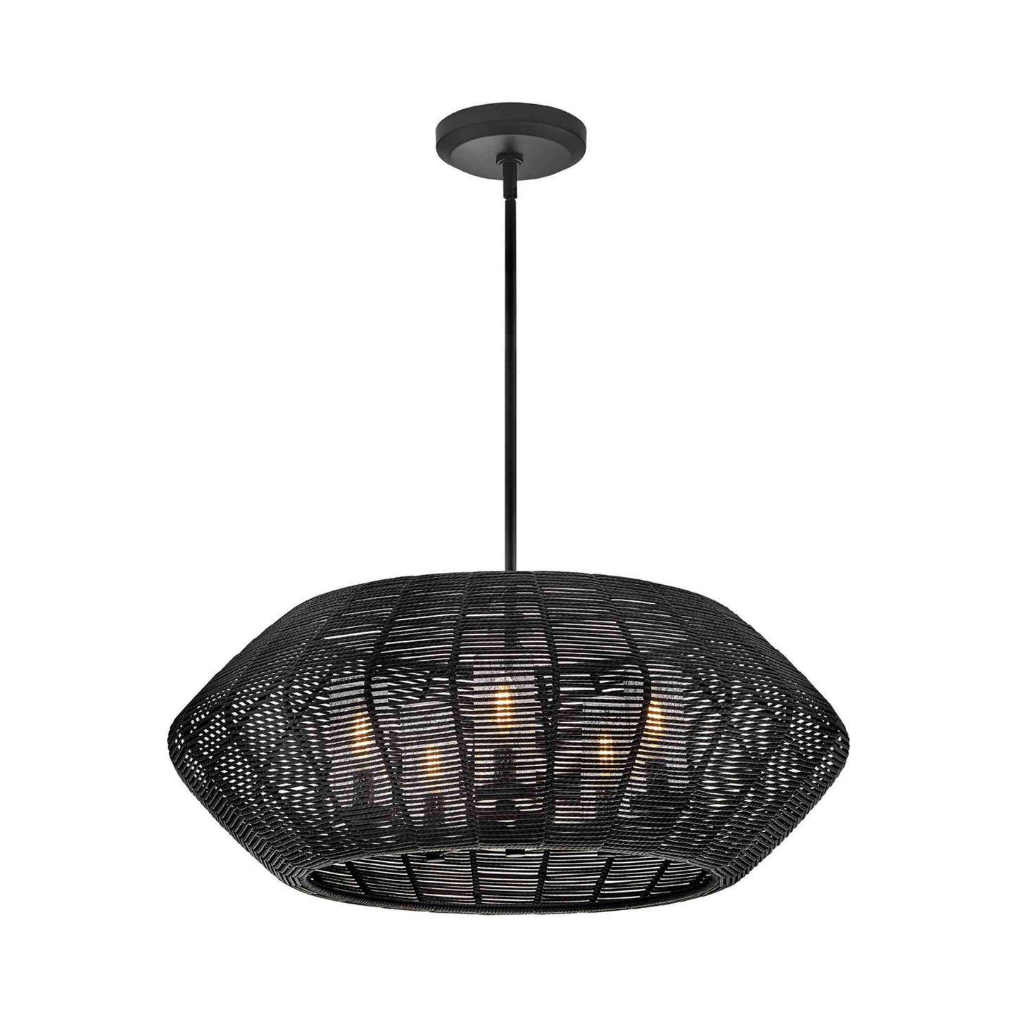 Luca Outdoor Chandelier in Black.