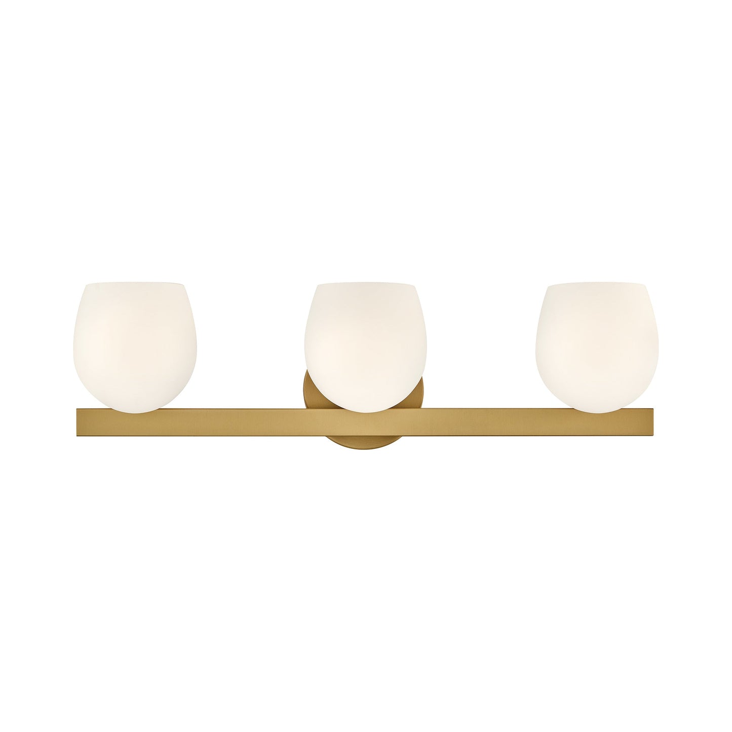 Mae Bath Vanity Light in Lacquered Brass (3-Light).