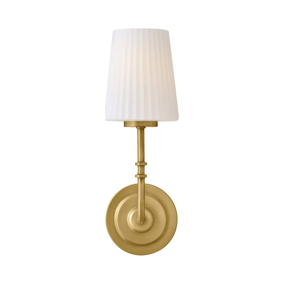 McKenna Bath Wall Light in Lacquered Brass.