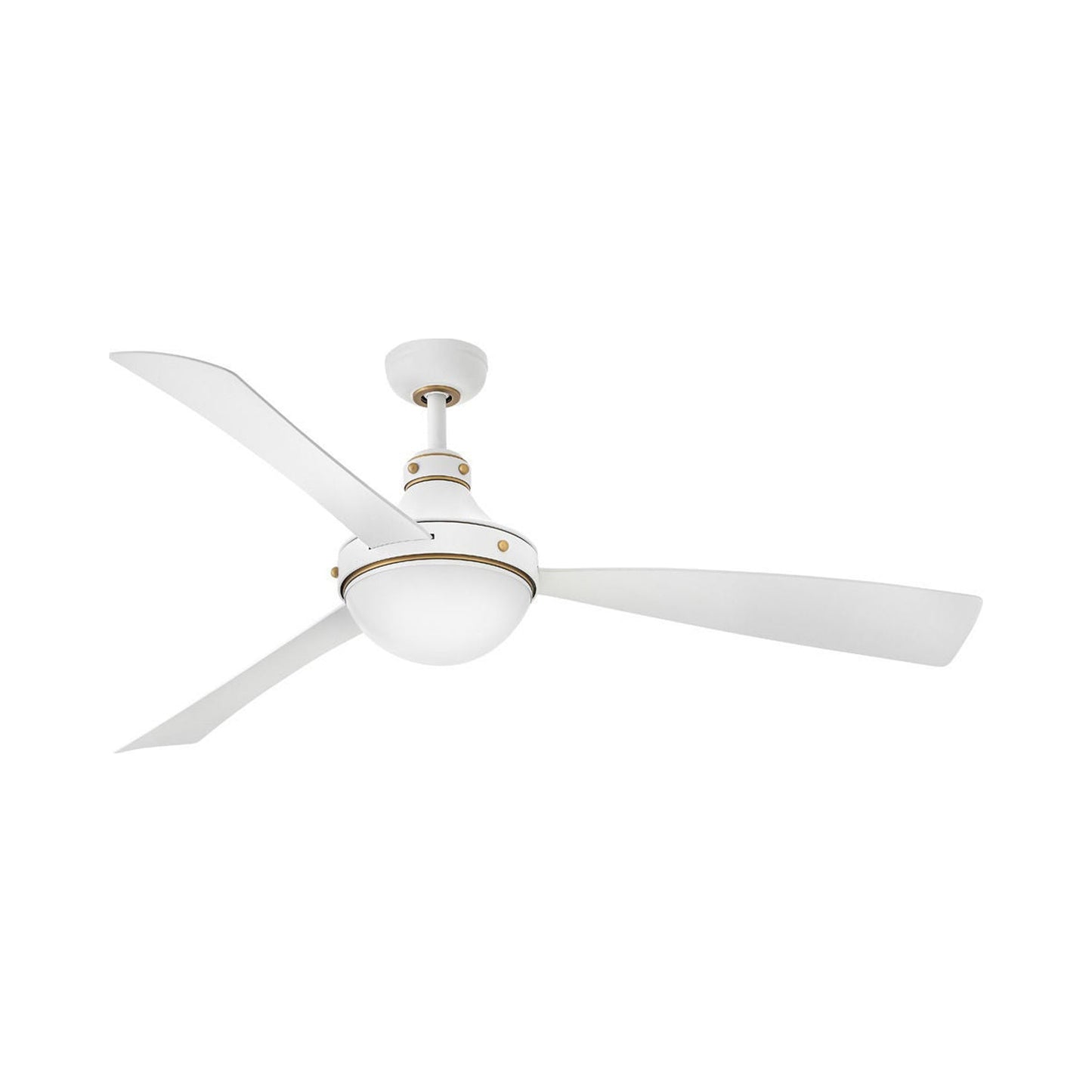 Oliver LED Ceiling Fan in Matte White (62-Inch).