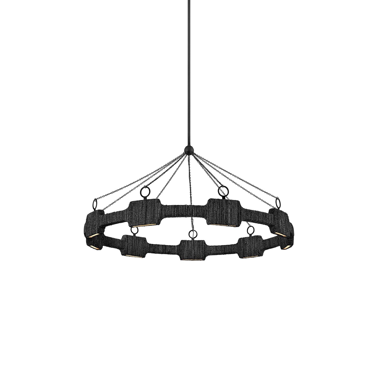 Raffi LED Chandelier in Carbon Black (Large).