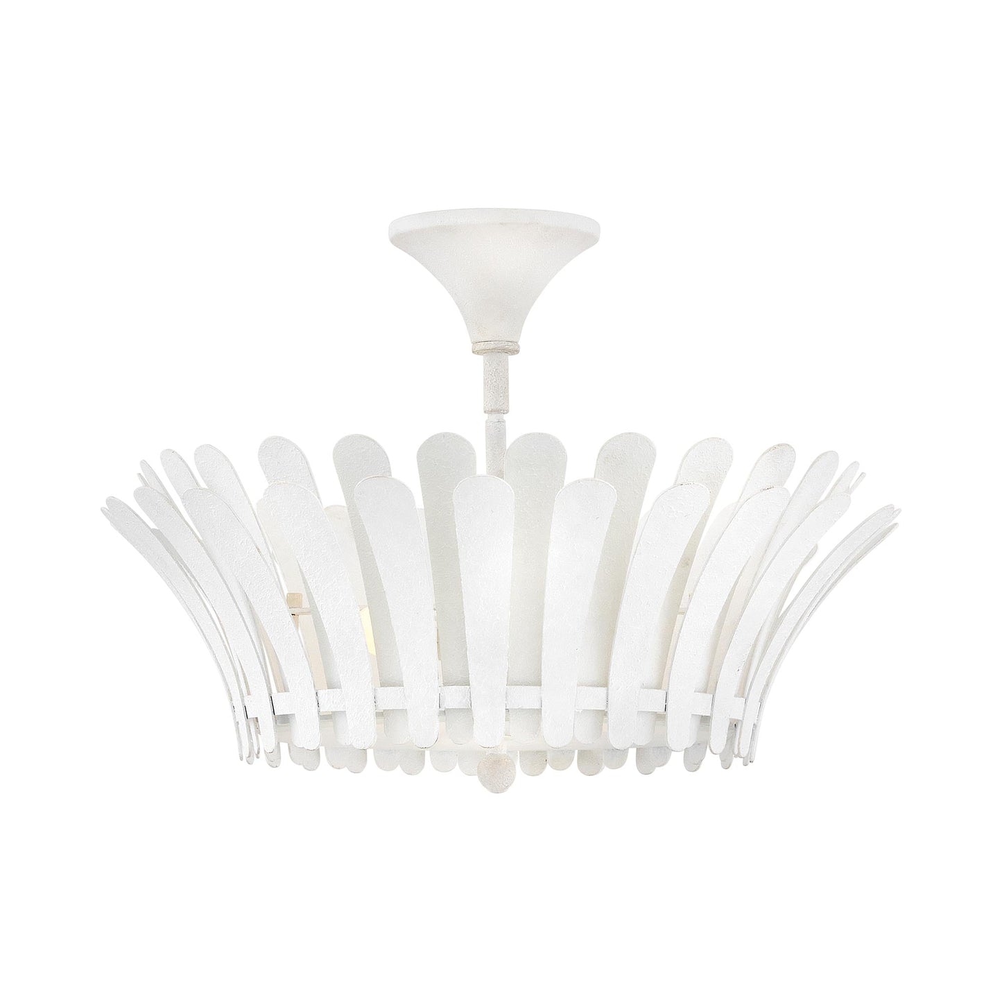 Reina Semi Flush Mount Ceiling Light in Textured Plaster.