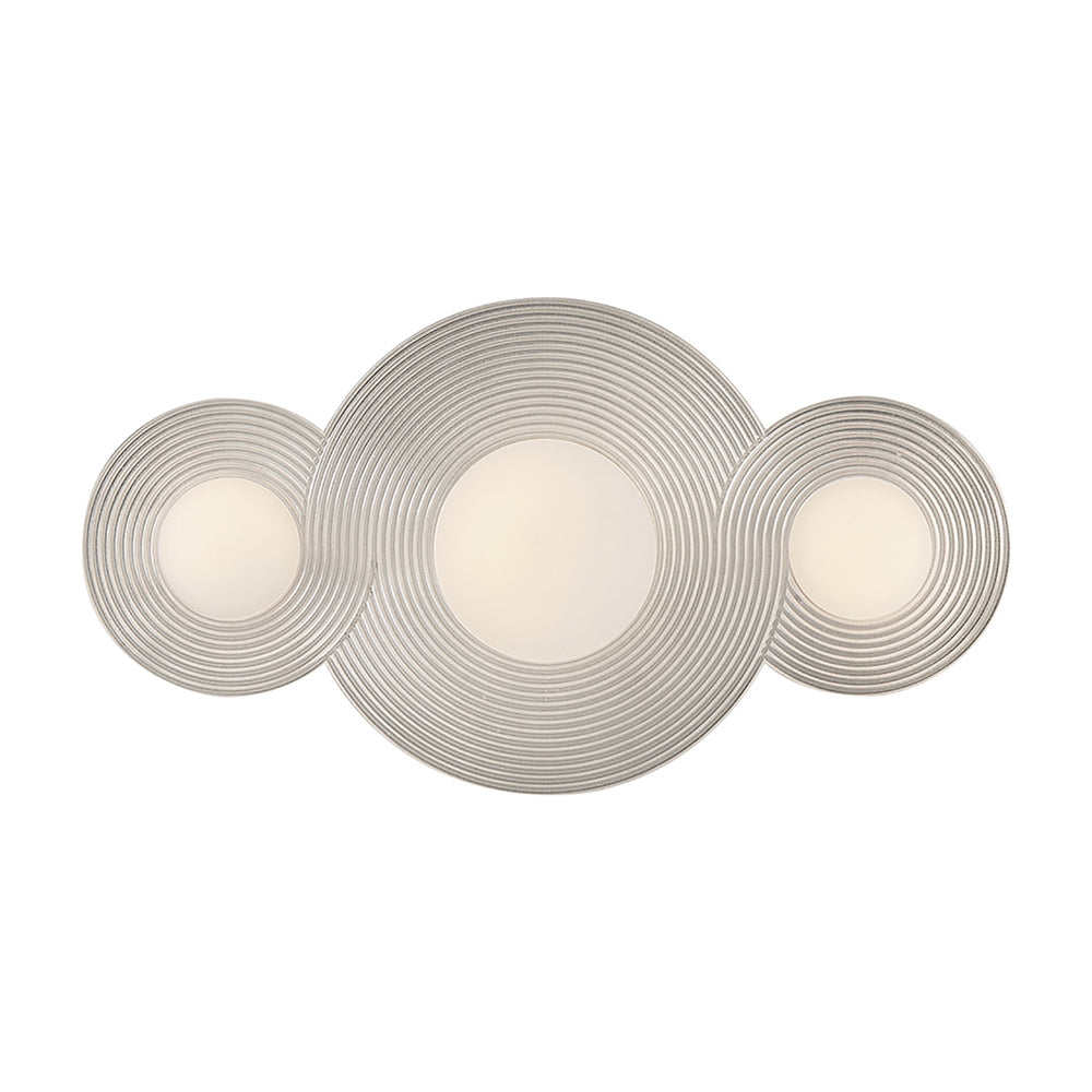 Rhea LED Bath Vanity Light in Polished Nickel (18-Inch).