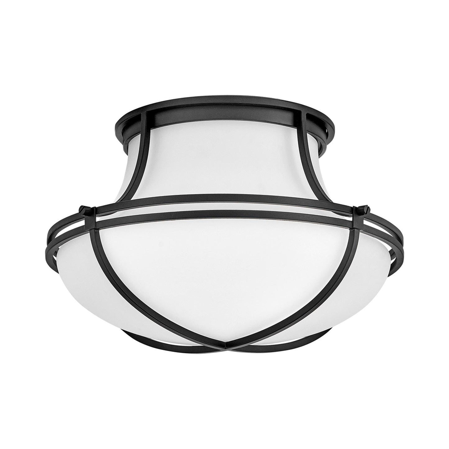 Saddler Flush Mount Ceiling Light in Black.