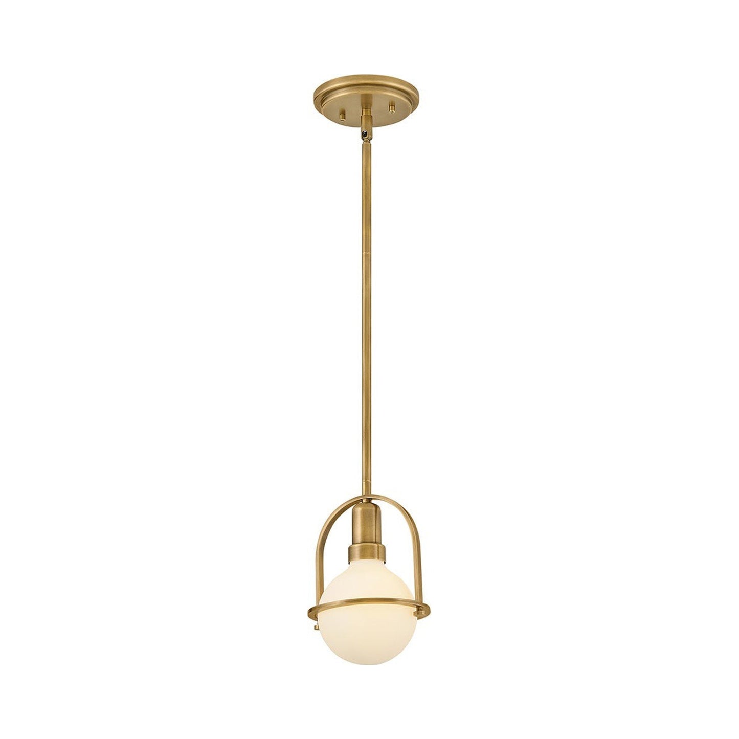 Somerset Convertible Semi Flush Mount Ceiling Light in Heritage Brass.