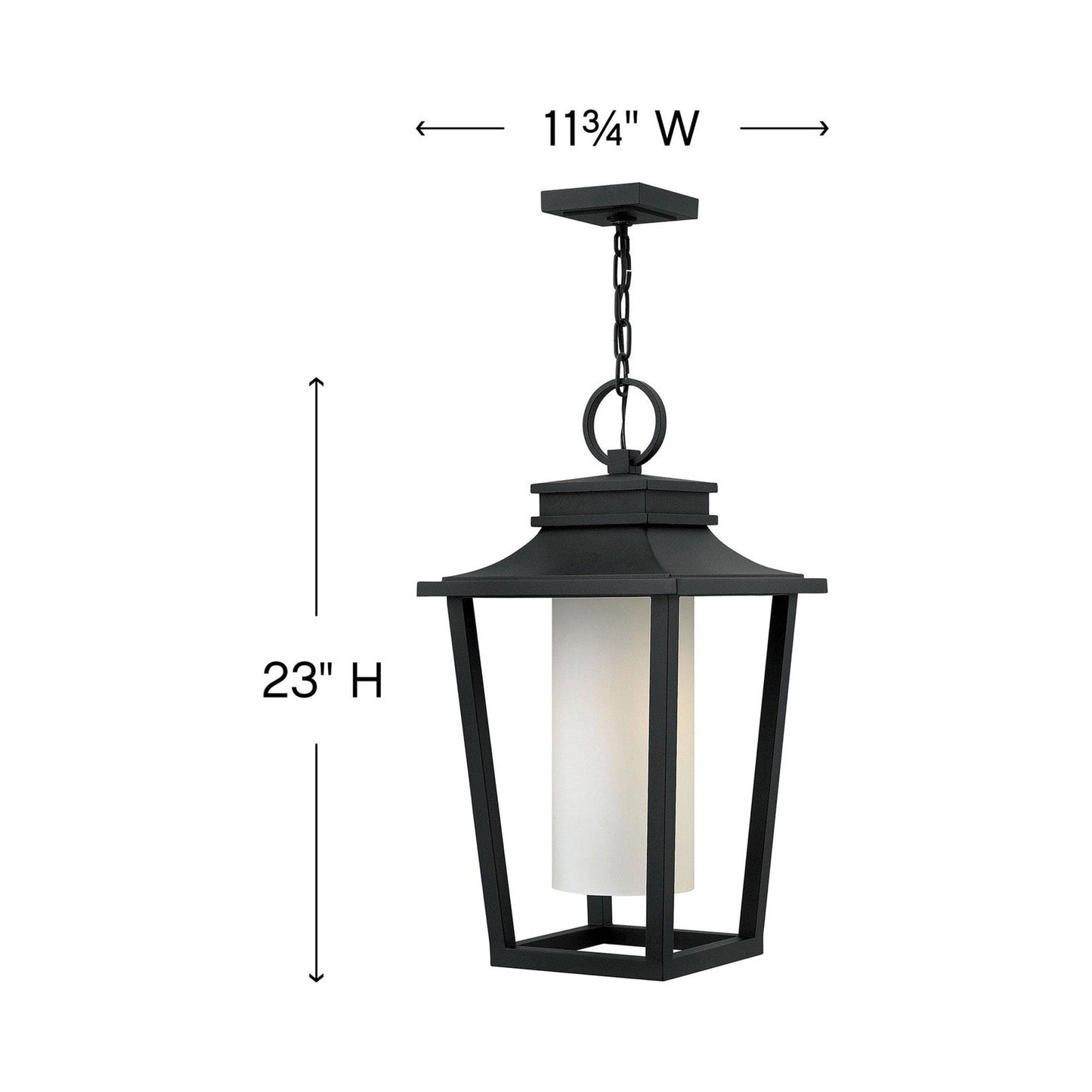 Sullivan Outdoor Pendant Light - line drawing.