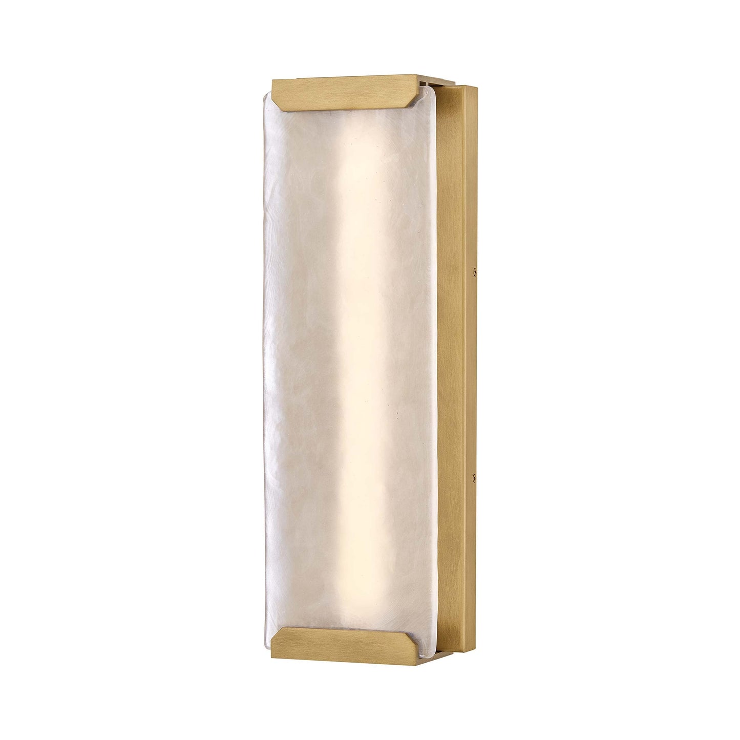 Zayde Outdoor LED Wall Light in Heritage Brass (Large).