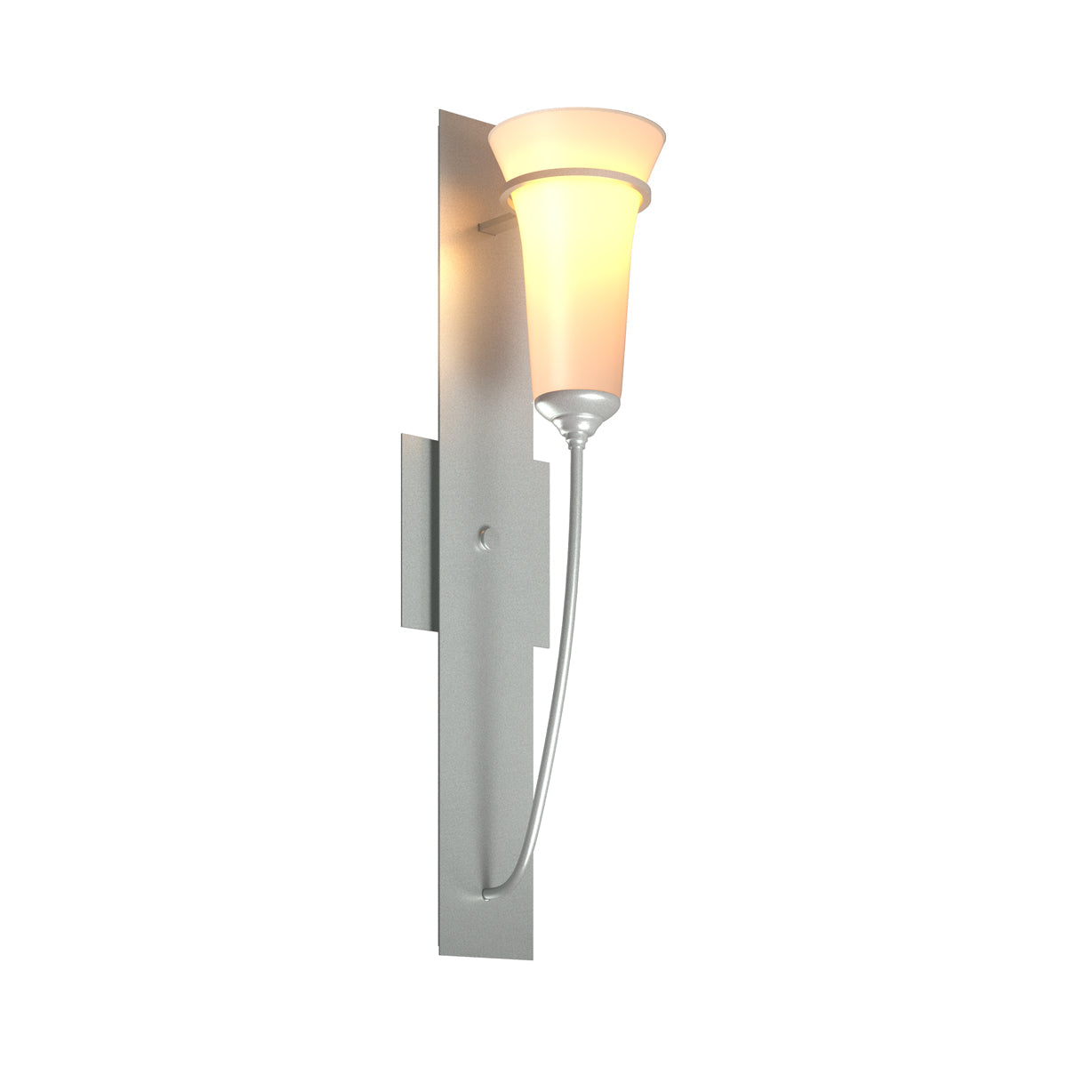 Banded Torch Wall Light in Vintage Platinum.