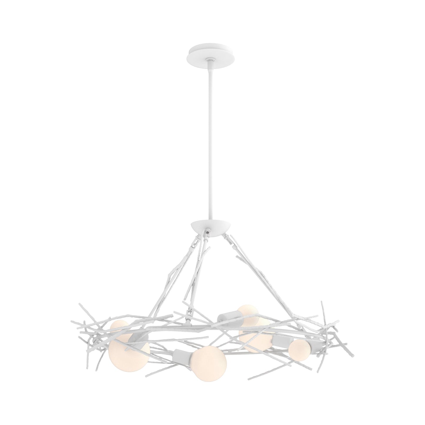 Brindille Circular Pendant Light in White.