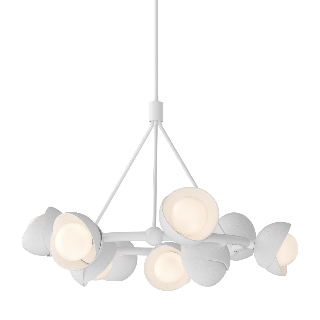 Brooklyn 02 Double Shade Ring Pendant Light in White.