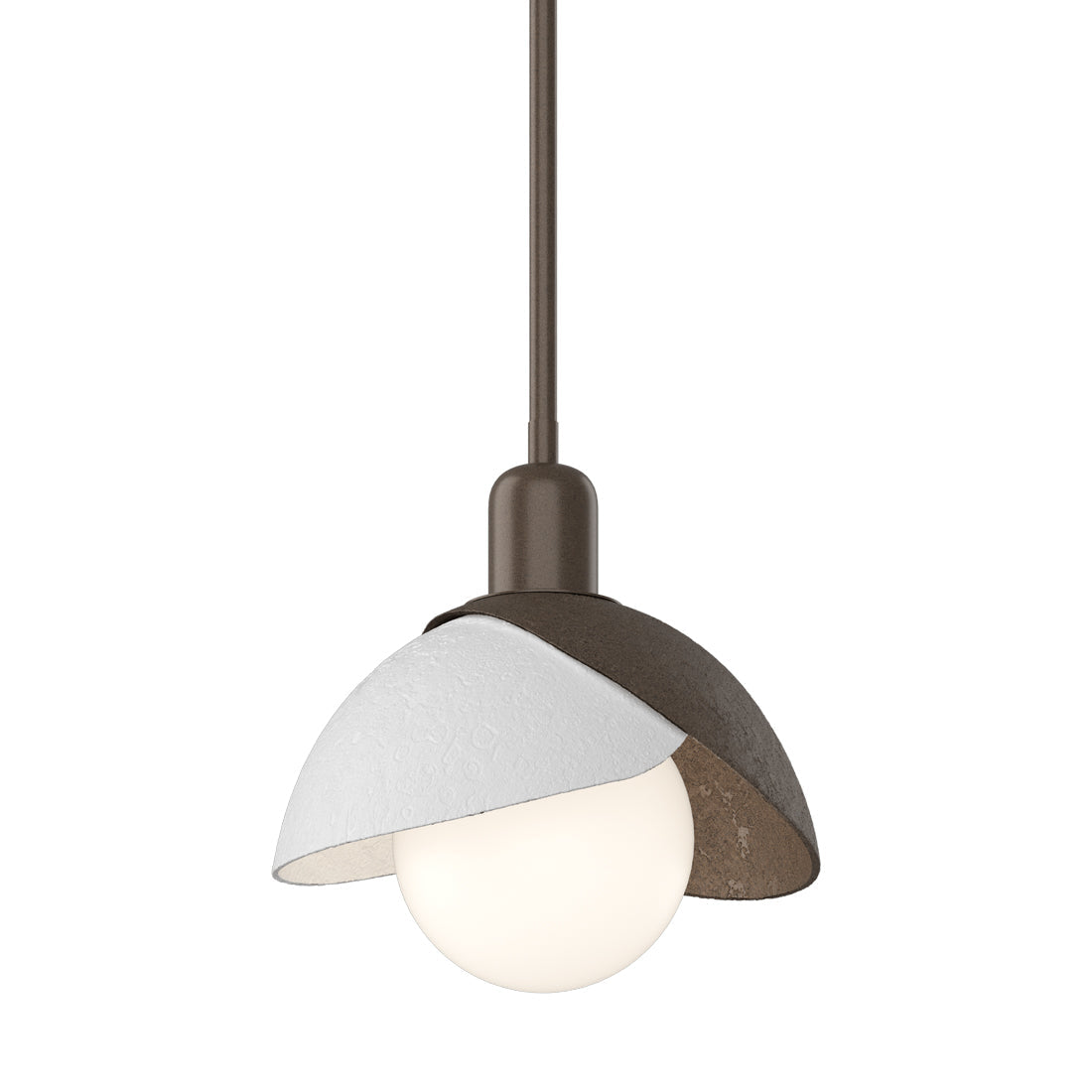 Brooklyn 05 Double Shade Mini Pendant Light in White.