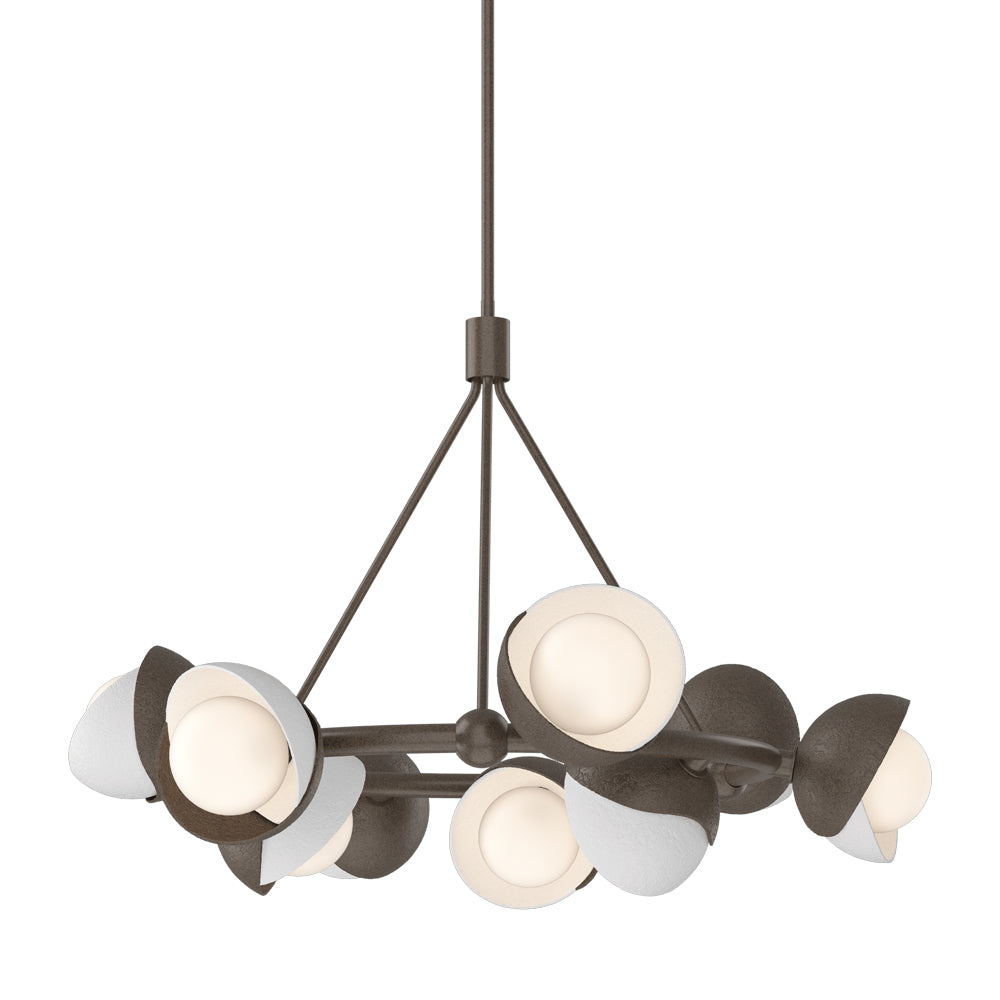 Brooklyn 05 Double Shade Ring Pendant Light in White.
