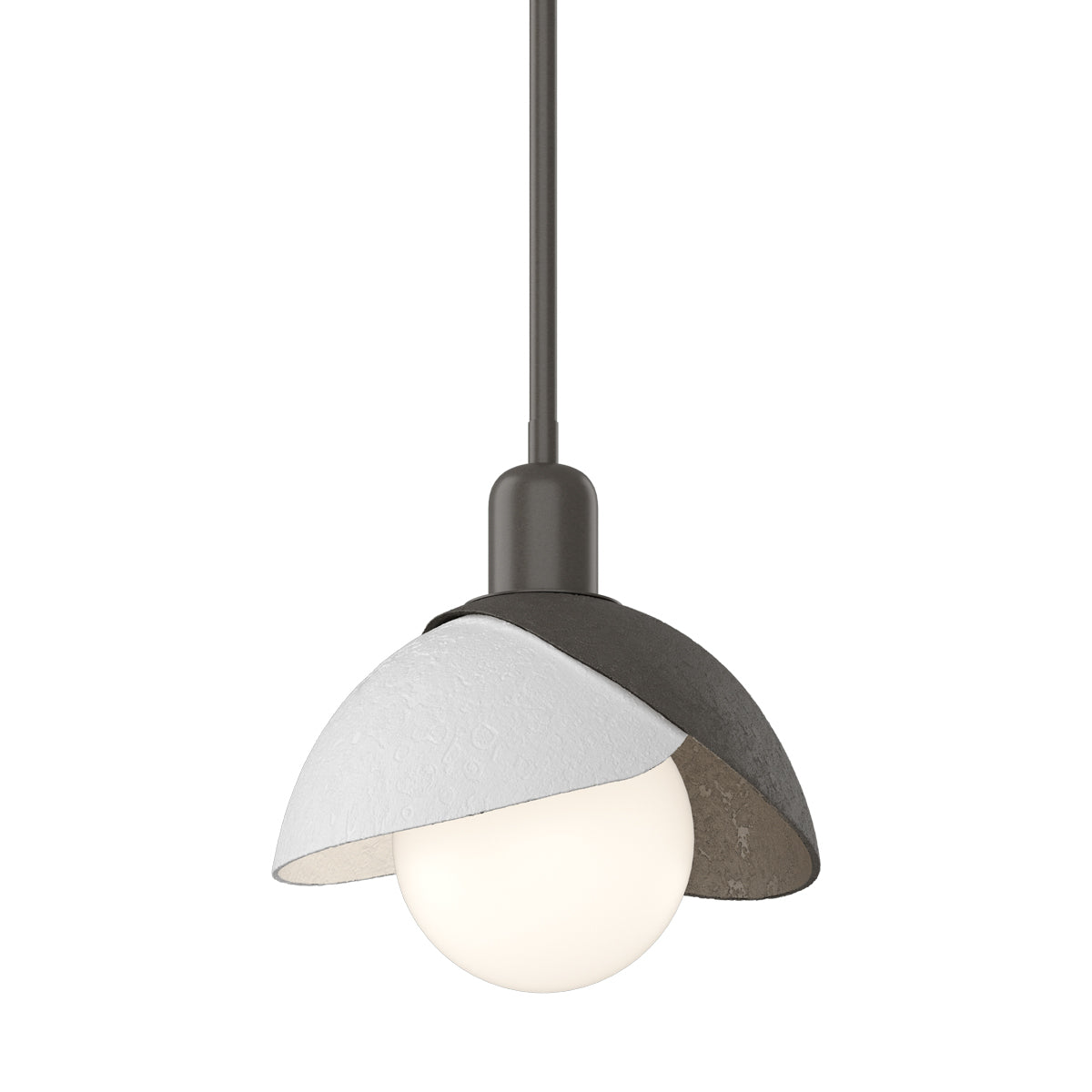 Brooklyn 07 Double Shade Mini Pendant Light in White.