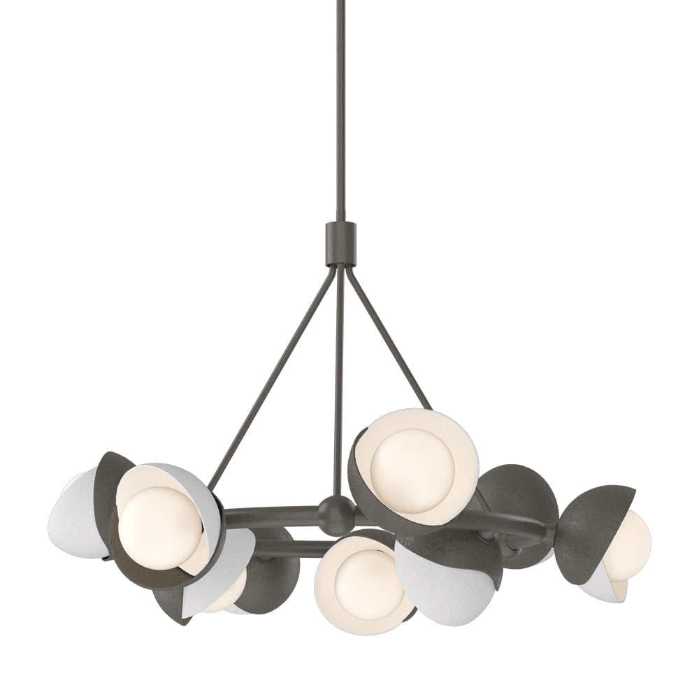 Brooklyn 07 Double Shade Ring Pendant Light in White.