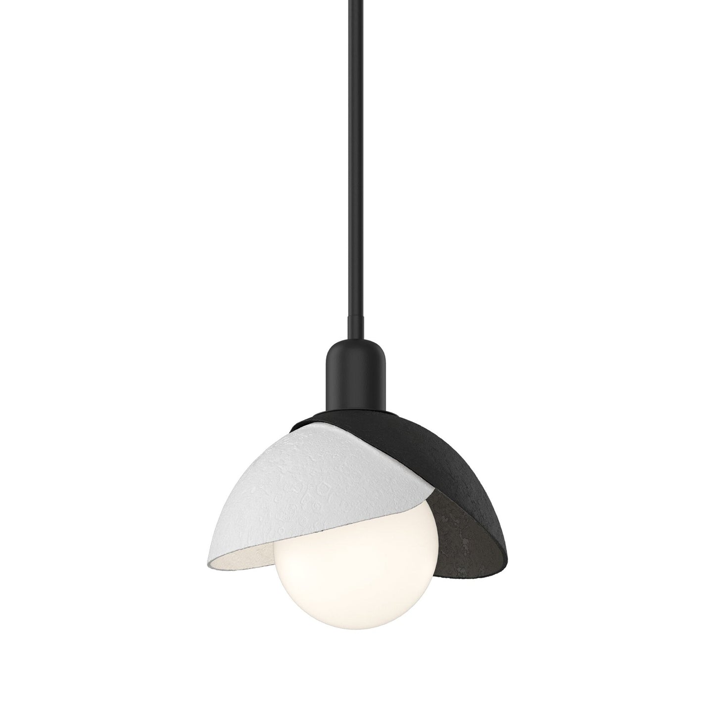 Brooklyn 10 Double Shade Mini Pendant Light in White.