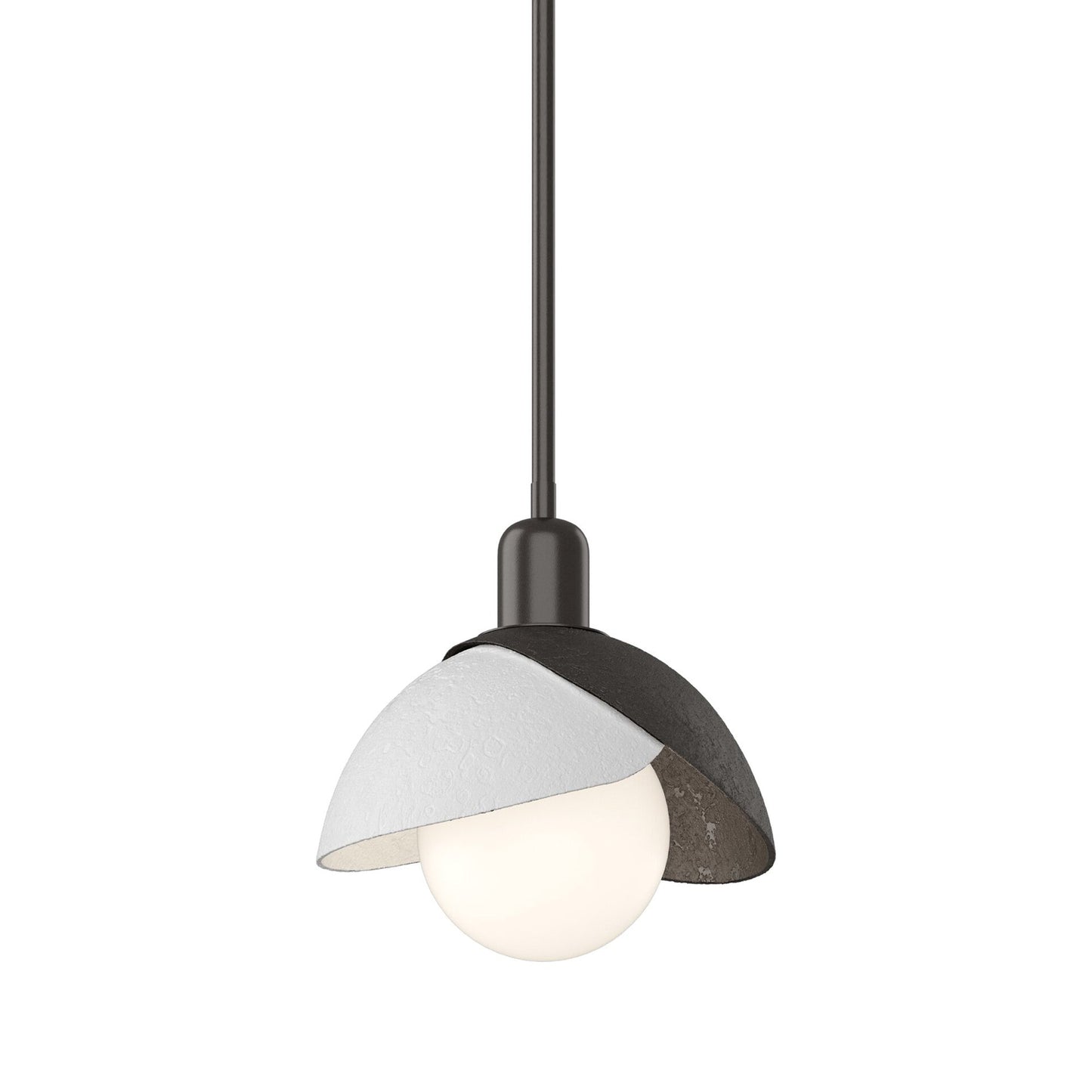 Brooklyn 14 Double Shade Mini Pendant Light in White.