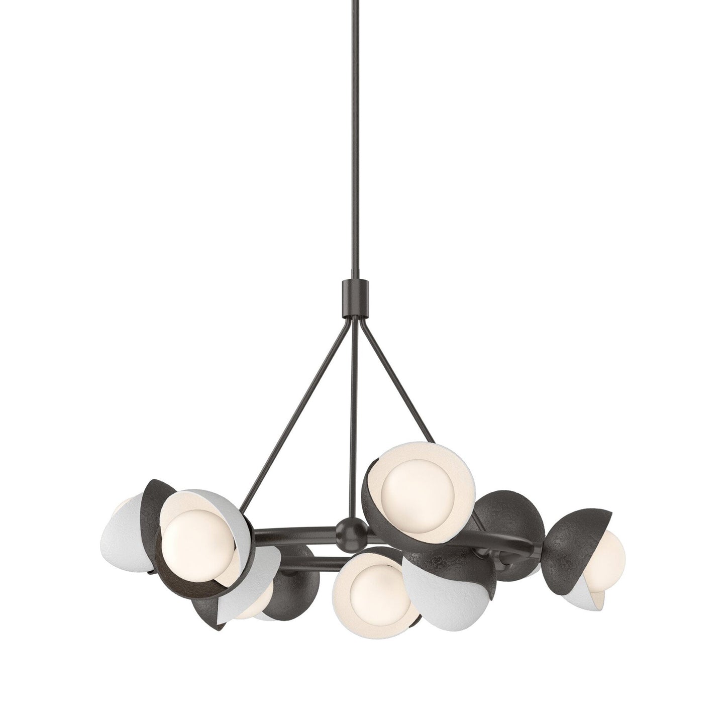 Brooklyn 14 Double Shade Ring Pendant Light in White.